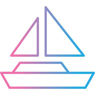 Yat. Web simgesi basit illüstrasyon