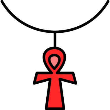 Beyaz arkaplanda Hıristiyan çapraz vektör çizimi tasarımı