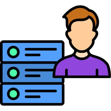 veritabanı. Web simgesi basit illüstrasyon