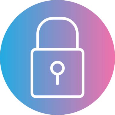 kilit simgesi, modern basit illüstrasyon