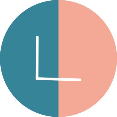 Pasta grafiğinin düz simgesi, vektör illüstrasyonu