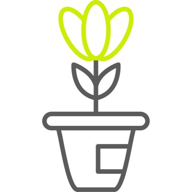 Bitki simgesinin vektör illüstrasyonu