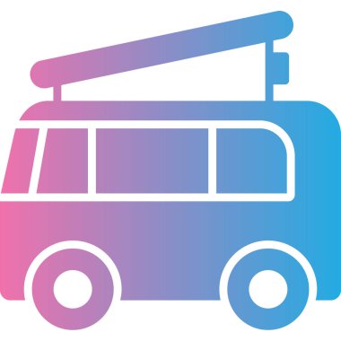 Otobüs. Web simgesi basit illüstrasyon