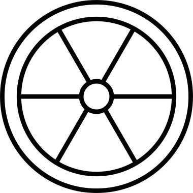 Tekerlek simgesi vektör illüstrasyonu