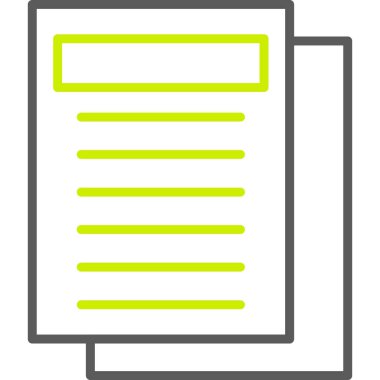 Kağıt simgesinin vektör illüstrasyonu