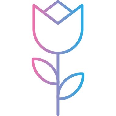 Lale. Web simgesi basit illüstrasyon