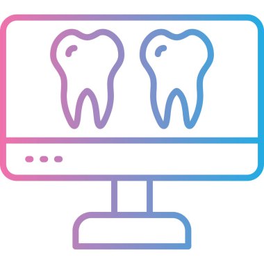 Modern diş simgesinin vektör illüstrasyonu