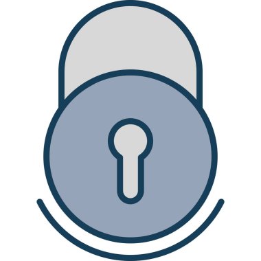 Kilidin Vektör İllüstrasyonu, Basit Simge