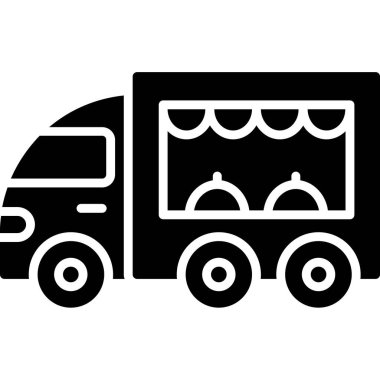 kargo kamyonu ikonu vektör illüstrasyonu