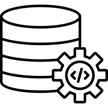 veri tabanı. Web simgesi basit tasarım