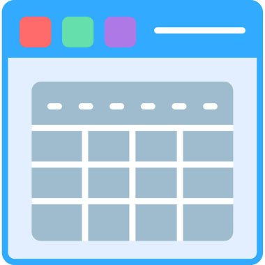 Takvim simgesi vektör illüstrasyonu