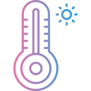 Termometre. Web simgesi basit tasarım