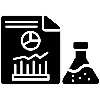 Laboratuvar deney sembolü vektörü. Laboratuvar işareti. izole edilmiş çizgi simgesi siyah illüstrasyon