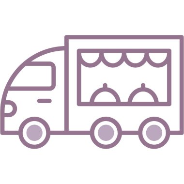 kamyon simgesi, vektör illüstrasyonu