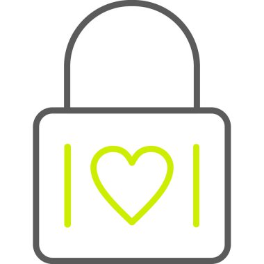 Kilit. Web simgesi basit illüstrasyon