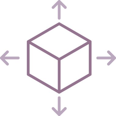 küp simge vektör çizim