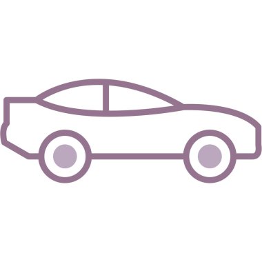 araç vektör renk çizgisi simgesi