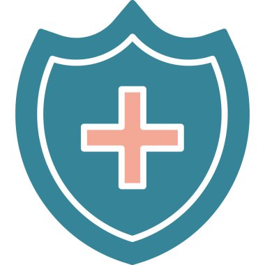 kalkan ikon vektör illüstrasyonu