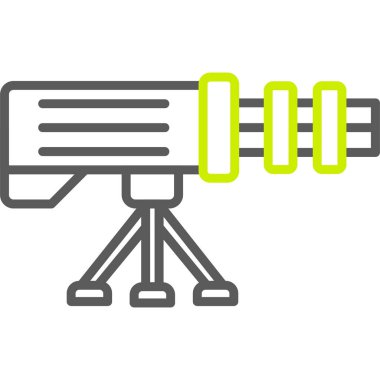 Kamera simgesi. Web için film vektör simgelerinin özet çizimi