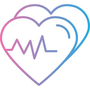 Kalp ikonu vektör illüstrasyonu