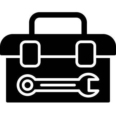 Onarım ve bakım çizgisi simgesi, vektör illüstrasyonu