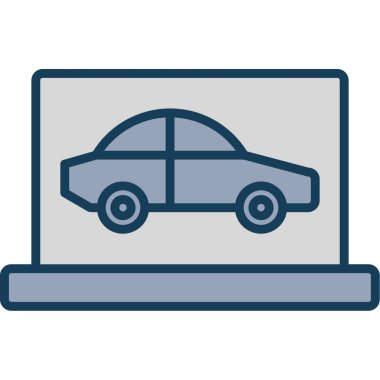 araba simgesi vektör illüstrasyonu