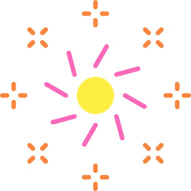 Güneş simgesinin vektör illüstrasyonu