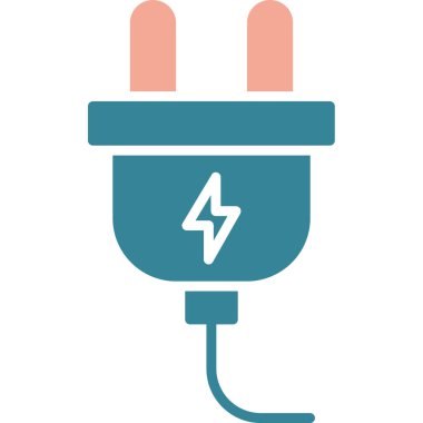 elektrik dolgu simgesi, vektör illüstrasyonu