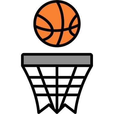 Basketbol ikonu vektör illüstrasyonu