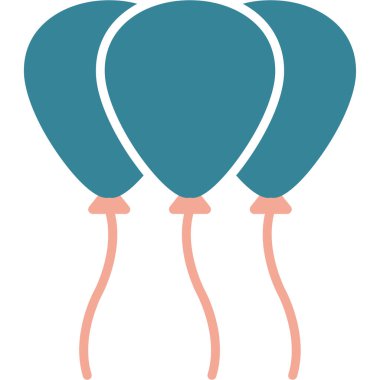 Balonlar. Web simgesi basit illüstrasyon