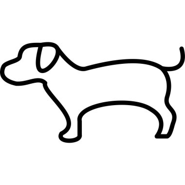 köpek vektörü ince çizgi simgesi