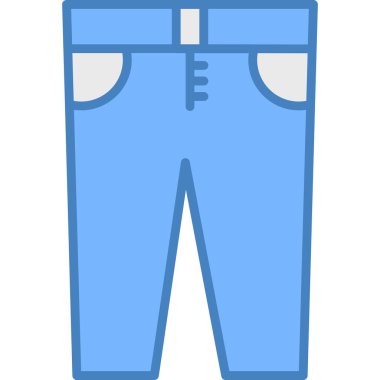 Pantolon. Web simgesi basit illüstrasyon