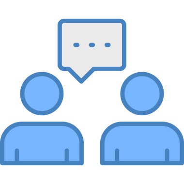 Sohbet web simgesi, basit vektör illüstrasyonu