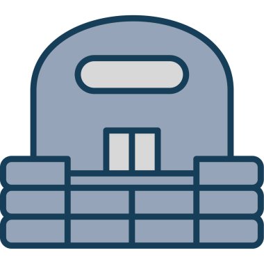 Otelde. Web simgesi basit illüstrasyon