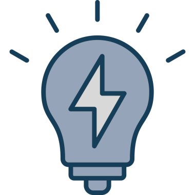 elektrik enerjisi modern simge, vektör illüstrasyonu