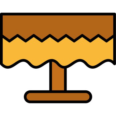 Ahşap simge vektör çizim