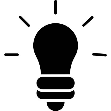 Ampul. Web simgesi basit illüstrasyon