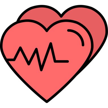 Kalp. Web simgesi basit illüstrasyon