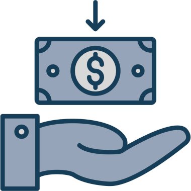 Para için. Web simgesi basit illüstrasyon