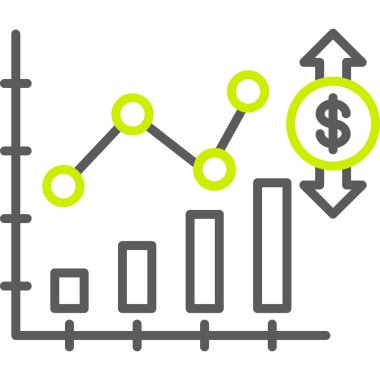 noktalı çizgi pasta grafiği simgesi