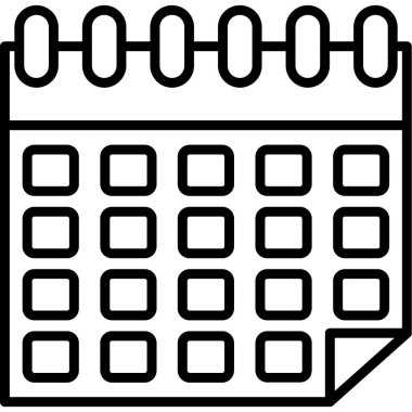 gün takvimi gün simgesi ana hat biçiminde