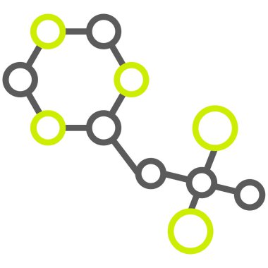 DNA molekül yapı vektörü ikonu. biçim düz sembol, yumuşak yeşil renk, yuvarlak açılar, beyaz arkaplan.