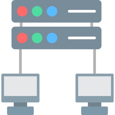 Sunucu. Web simgesi basit illüstrasyon