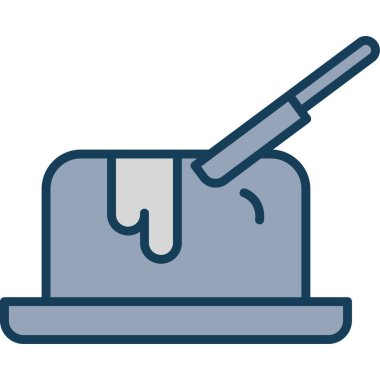 Boya silindiri. Web simgesi basit illüstrasyon