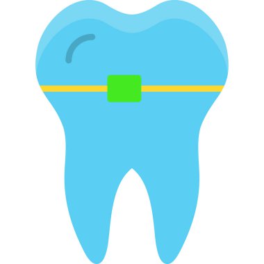 Diş simgesi vektör illüstrasyonu