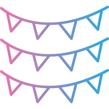 çelenk dekorasyon simgesi, vektör illüstrasyonu