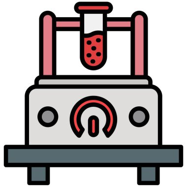 gaz brülörü simgesi, vektör illüstrasyonu basit tasarım