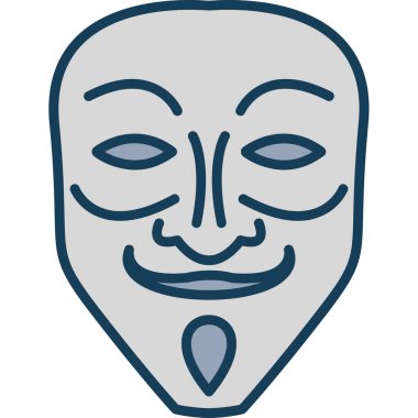 Maske. Web simgesi basit illüstrasyon