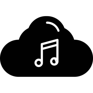 Bulut müzik vektör simgesi