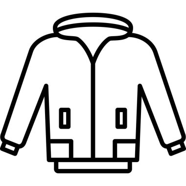 Ceket. Web simgesi basit illüstrasyon